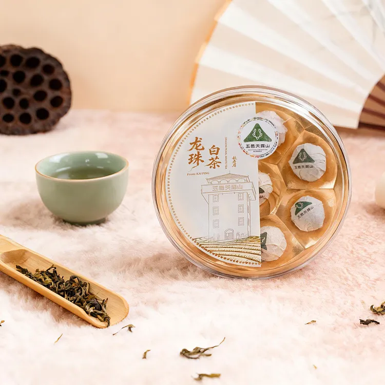2022年五邑天露山龙珠白茶秋寿眉陈香绵柔小颗便携熬夜党润喉咙茶