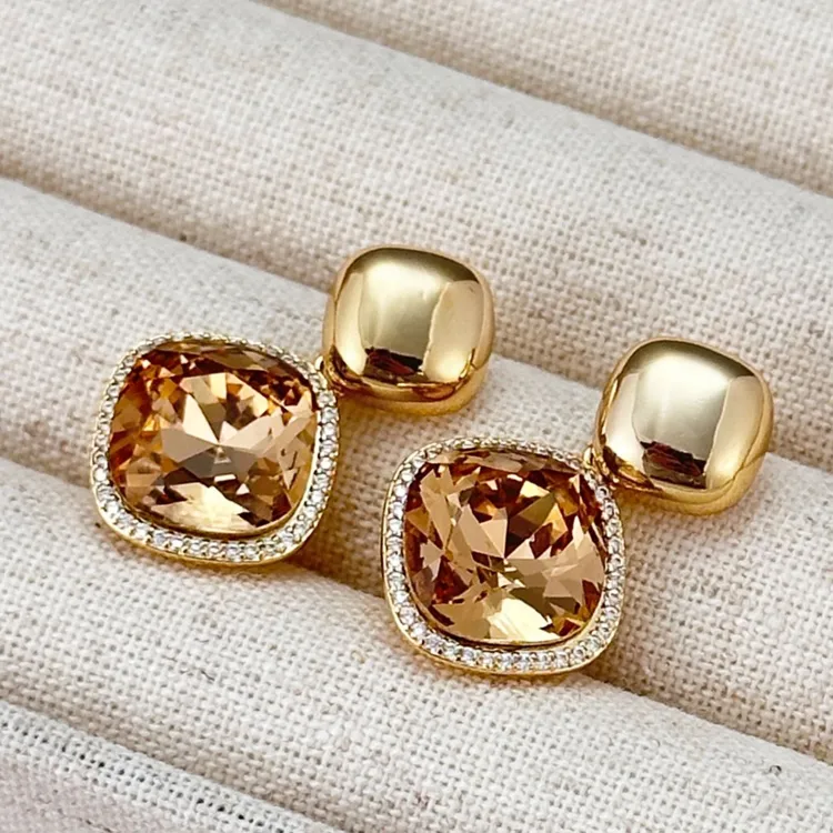 【KEFAN珂梵】气质轻奢复古耳饰时尚经典金色耳环小众简约百搭耳钉