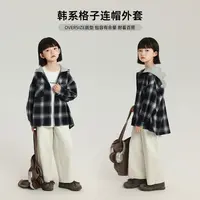 布丁哈鲁【有格调】女童连帽外套Oversize风秋季2025新款G53CA243