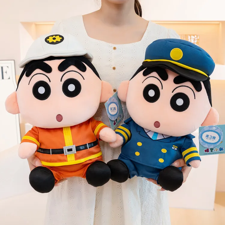 蜡笔小新公仔毛绒玩具变身飞行员消防员超萌玩偶娃娃生日礼物女生