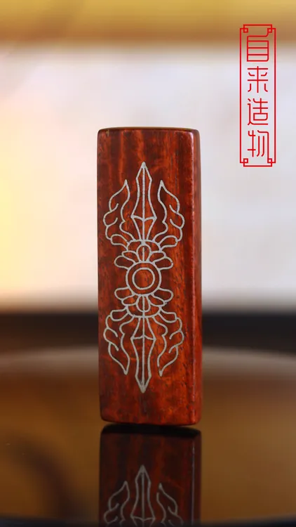 手工定制金刚杵六字大明咒檀香紫檀镶嵌车挂饰精美吊坠礼品挂件