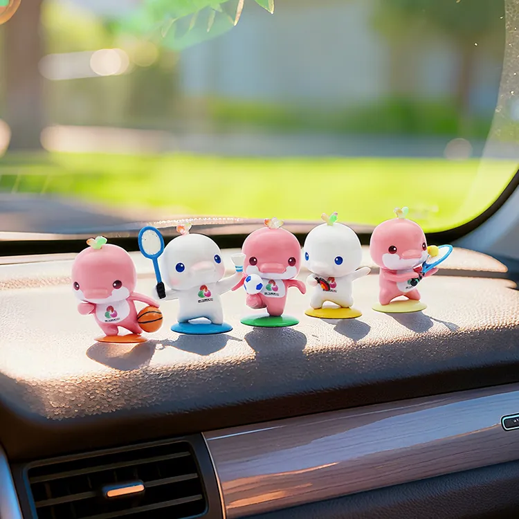 全运会吉祥物运动造型小摆件车载可爱治愈系萌粒（约4CM大小）