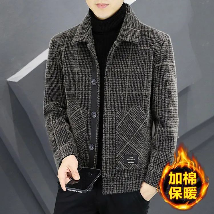 【店主优选】秋冬季外套男士夹克潮流呢子男装冬装高端休闲短