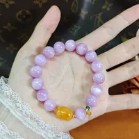 【凰一品】紫锂辉蜜蜡手串s925