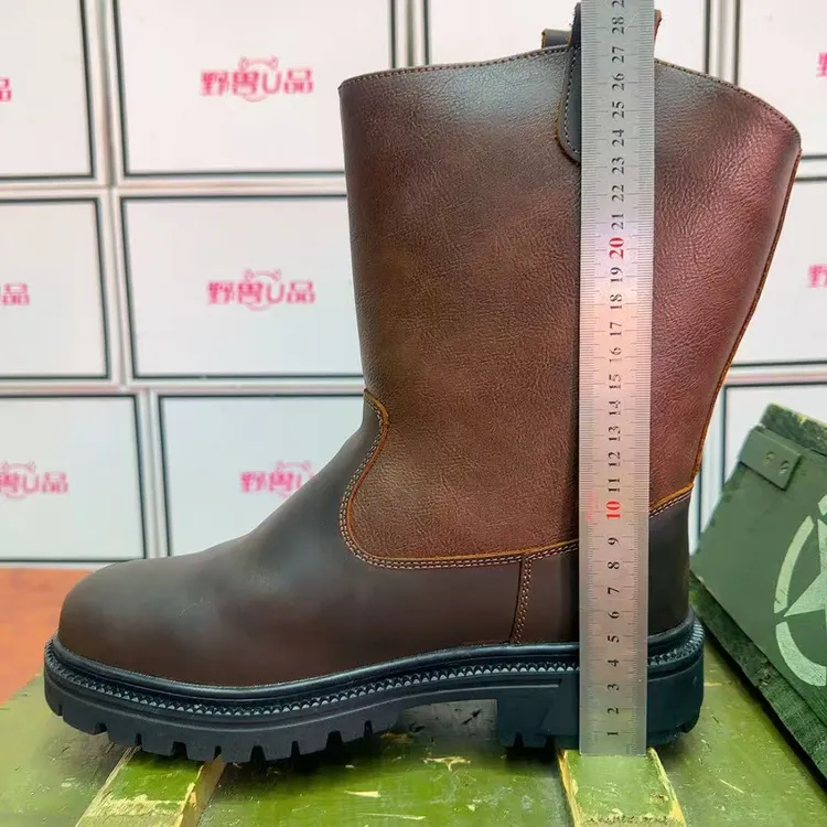 棕色羊毛抗寒蒙古马靴