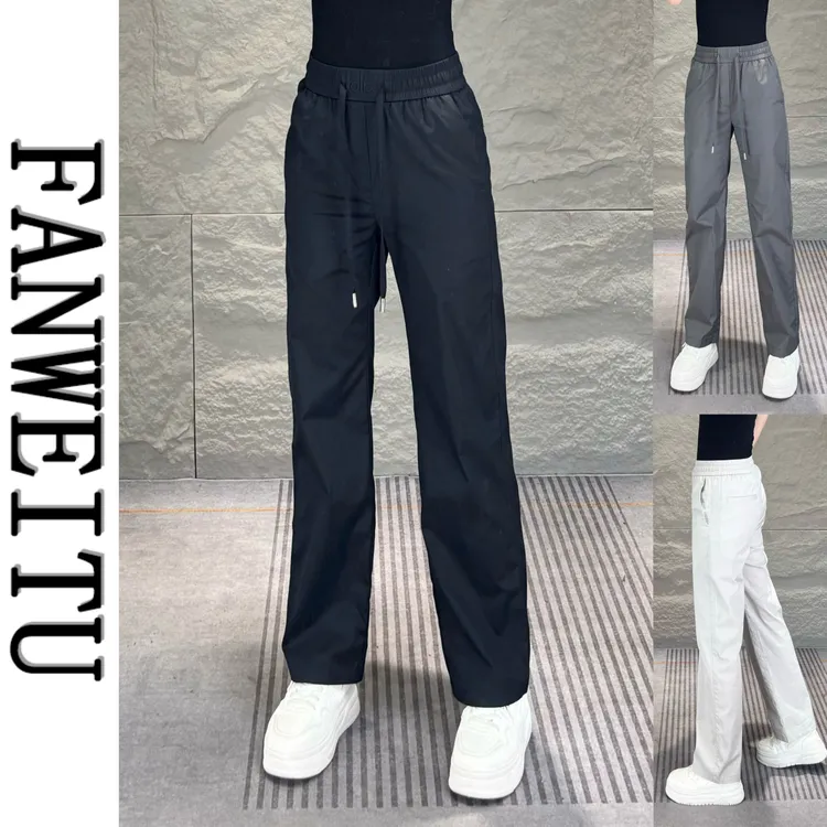 夏季速干凉感男士直筒休闲裤户外运动简约高腰薄款透气舒适6850