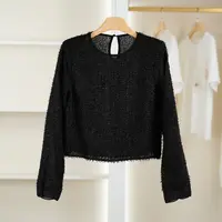 【麦迪尚品·品牌新款】50823221 春季时尚流苏圆领上衣小衫女装