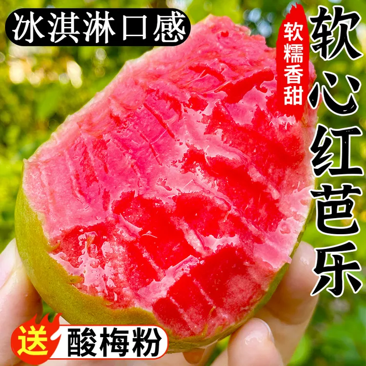 【冰淇淋口感】软糯软心红心芭乐应季水果新鲜番石榴香甜适口