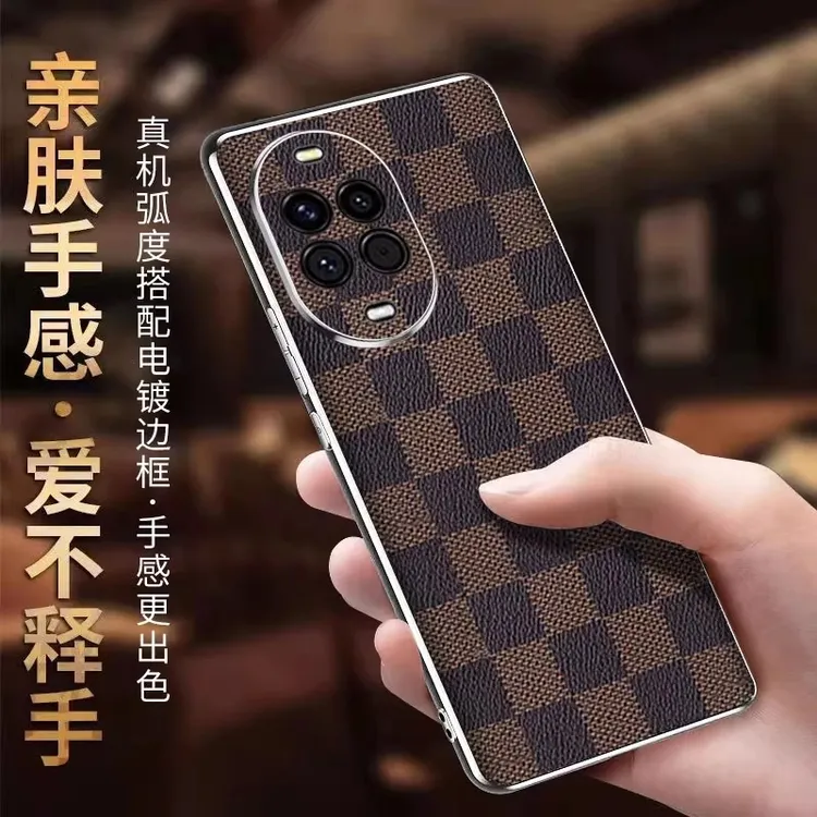 适用华为Nova13Pro手机壳新款Nova13素皮保护套男女电镀软边防摔