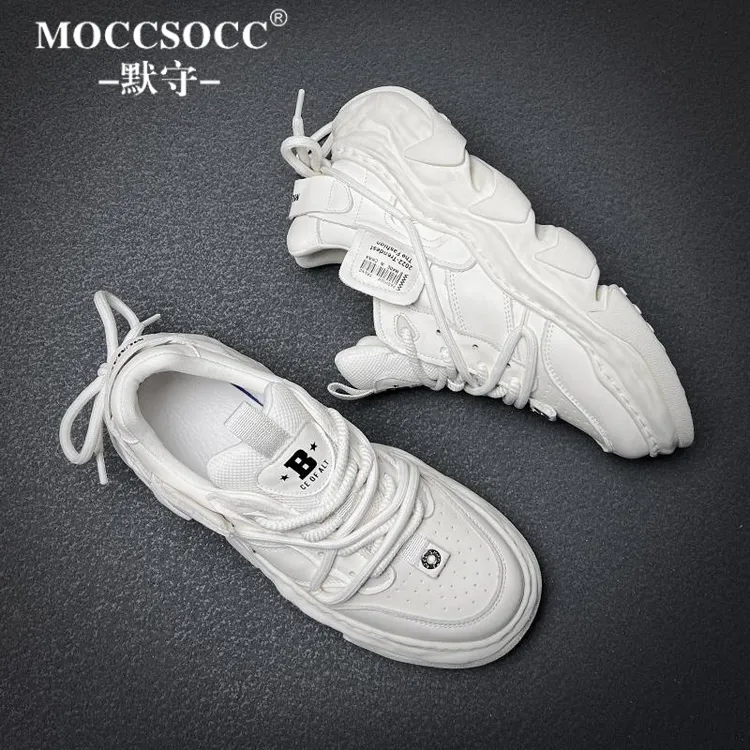 MOCCSOCC老爹鞋男厚底耐磨增高鞋轻奢痞帅男鞋时尚百搭休闲运动鞋