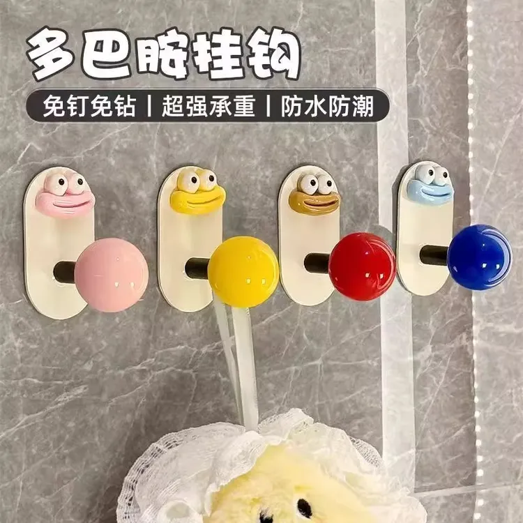 多巴胺浴室挂钩免打孔强力承重粘胶门后无痕挂衣钩卫生间毛巾粘钩
