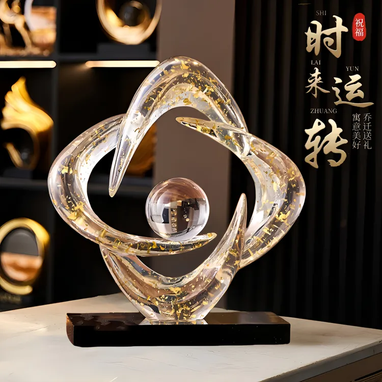 酒柜装饰品摆件轻奢高档客厅2025新款高级感电视柜办公室八方来财