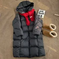 ［家淇定制］新款韩版百搭时尚云朵泡芙白鸭绒连帽中长款羽绒服7177