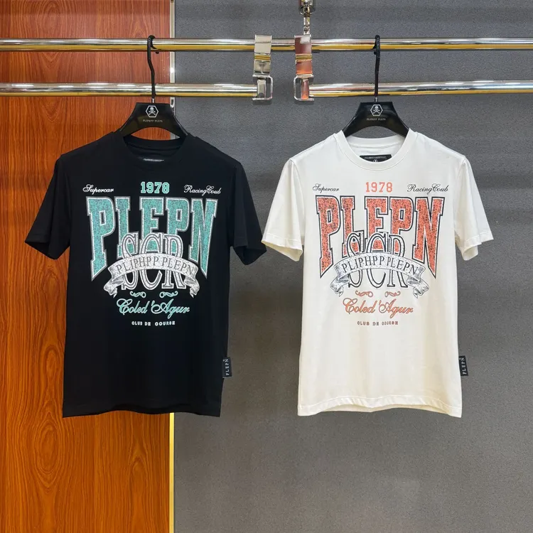 PLIPHPP PLEPN美式高级斑驳复古休闲修身百搭时尚潮流短袖T恤1739