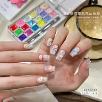 小颖美甲花思蝶18色奶霜肌理油画胶立体油画胶mini18宫格2g有备案