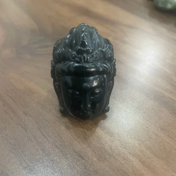 和田玉青玉扳指，观音头扳指