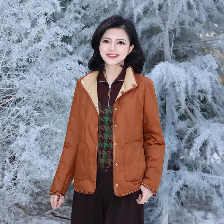 【正反两穿95白鹅绒】枫竺阿楠anan立领轻薄保暖鹅绒服女冬保暖外套