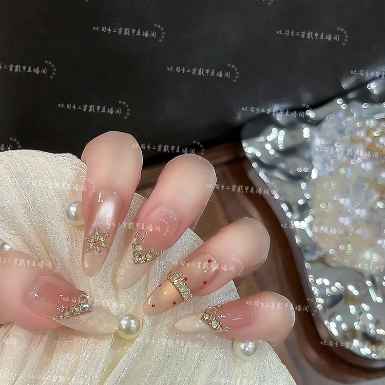 【奶油小风系】 穿戴美甲纯手工猫眼美甲ZZ 