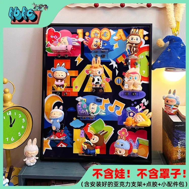 小炮宝藏库拉布凌晨一点系列盲盒收纳家居装饰潮玩立体画