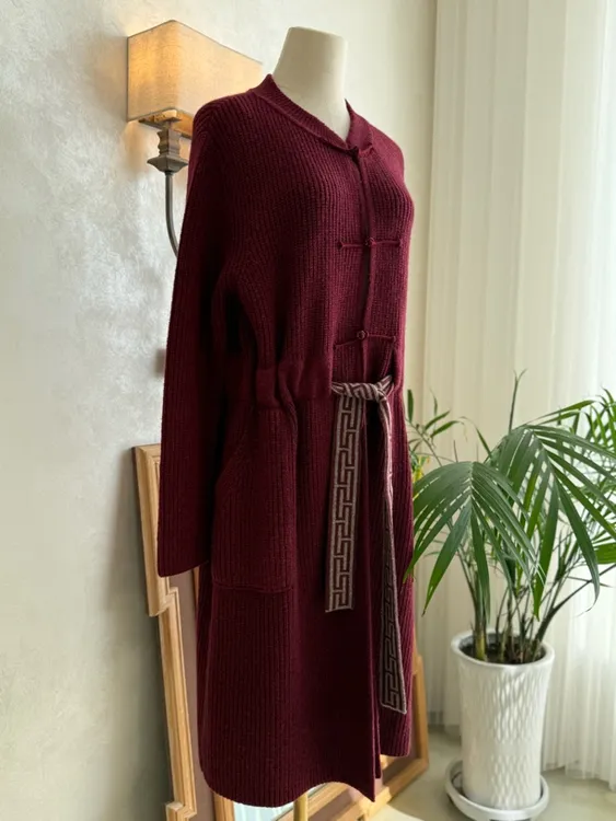 复古红原创民族外套 牦牛绒