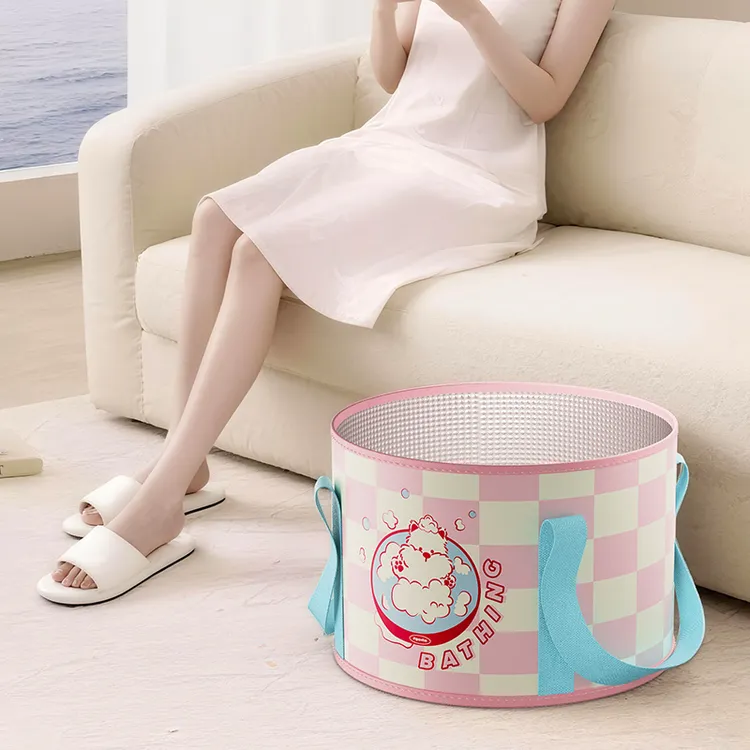 可折叠泡脚桶家用洗脚袋过小腿泡脚袋便携加高加深足浴冬天泡脚袋
