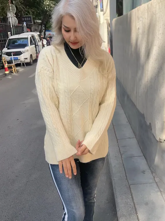 长 短毛衣       