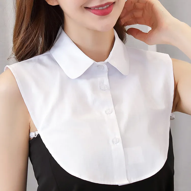 销假领子女白色百搭衬衫领装饰领衬衣领方领立领棉质春秋衣领圆领