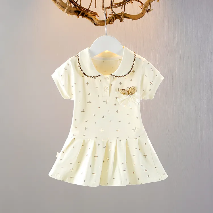 2025新款女童连衣裙童装裙子宝宝夏季童裙短卫衣裙小女孩短袖休闲