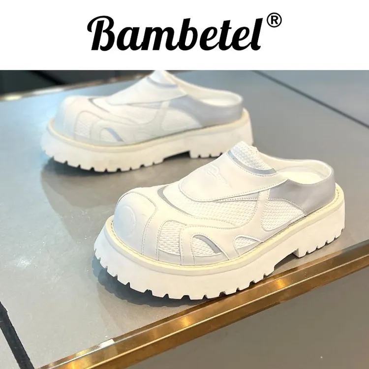 Bambetel时尚男鞋夏季百搭低帮一脚蹬网布韩系拖鞋复古炸街日常帅