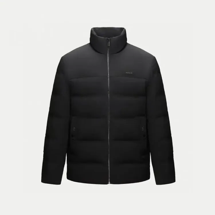 W877男士轻便羽绒服冬季弹力立领纯色面包服保暖轻便外套显瘦百搭