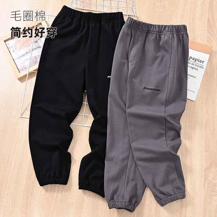 童装男童裤子春秋儿童运动裤休闲秋款潮装春装绣花中大童2025新款