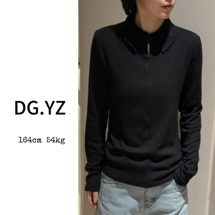 【樱子家】3217F压褶娃娃领底衫衬衫