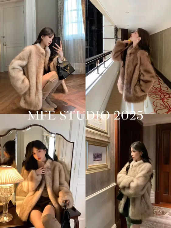 2025/MFE | 麦穗黄昏  宽松型短外套毛领轻奢宽松百搭气质女装