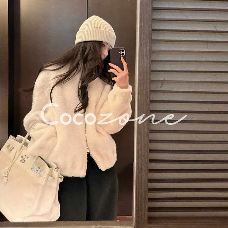 COCO ZONE 刘 一一 “雪芙”西班牙拉贡羊毛皮皮草 CD2A3153