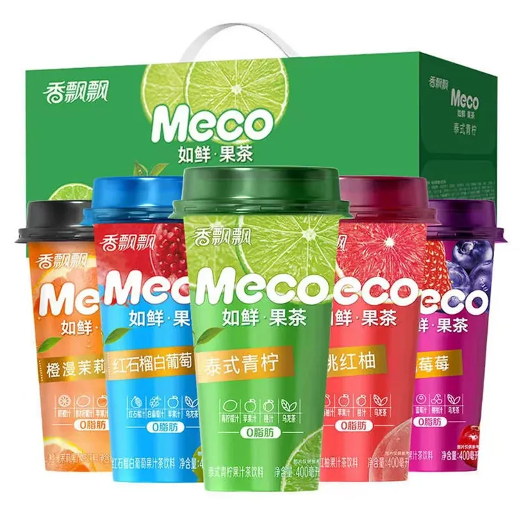Meco蜜谷果汁茶 400ml桃桃红柚泰式青柠芒果芭乐饮料果茶0脂饮品