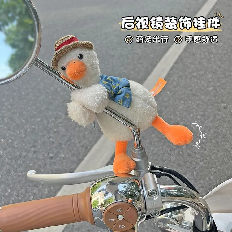 电动车装饰小配件卡通可爱磁吸电瓶车摩托车后视镜玩偶挂件配饰女