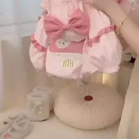 春秋女宝新月兜花苞外套