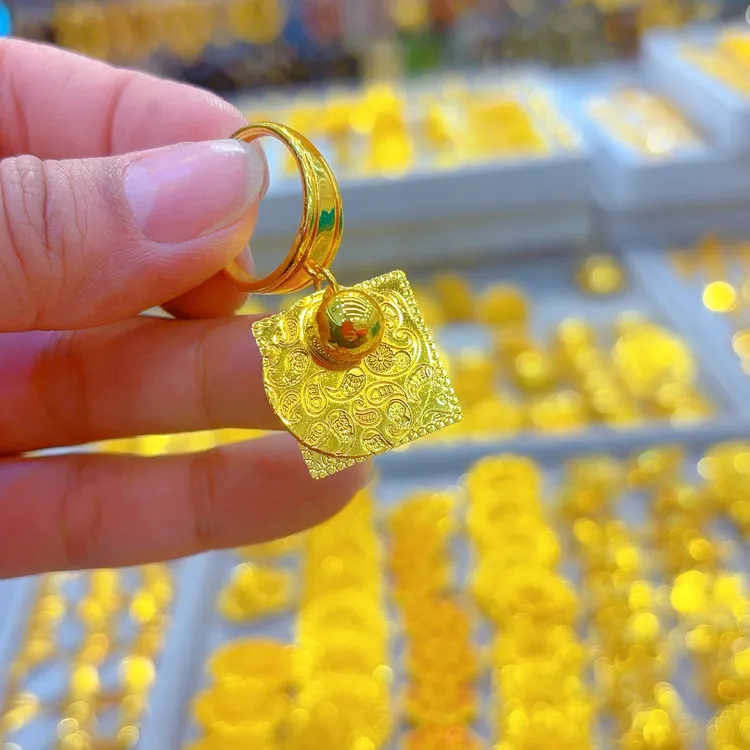 铜合金戒指 铜合金戒指 时尚爆款512-22-1新款个性金色简约百搭