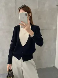 VI+高级感拼接撞色假两件针织衫上衣女2025秋季韩版软糯毛衣小衫