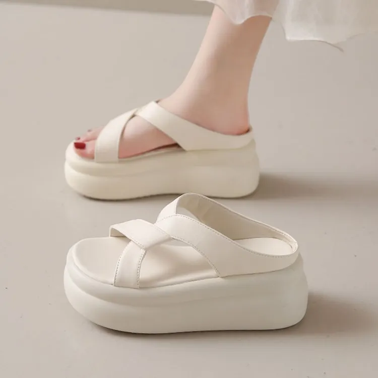 小码33高跟松糕拖鞋女款外穿2023年夏季新款增高小个子时尚凉拖女