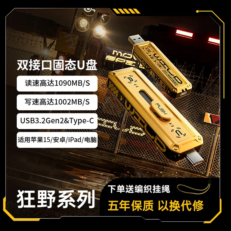 移速千兆高速传输双接口大容量固态U盘手机电脑通用