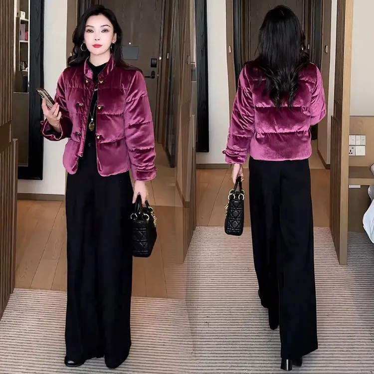 新中式国风棉服女冬季新款洋气显瘦小个子保暖棉衣百搭棉袄外套潮