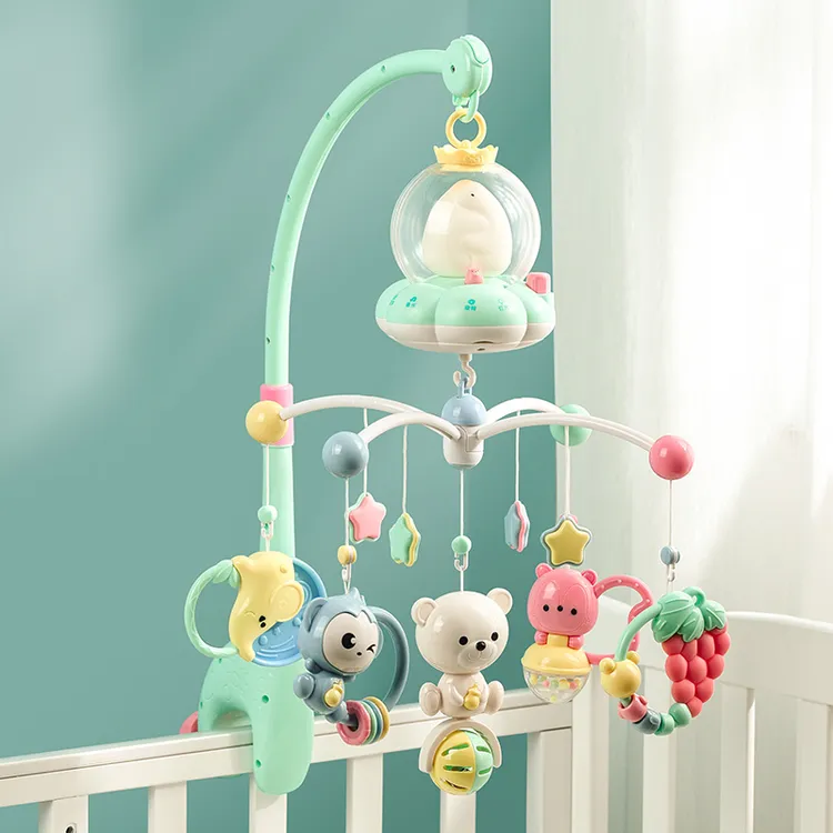 新生儿床铃婴儿旋转益智床上宝宝安抚挂件悬挂玩具床头摇铃6个月
