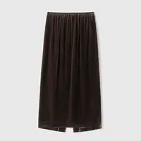 【九月木兮】丝绒优雅复古中长半身裙S81986SQAAG