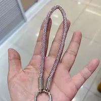 L530粉色闪亮亮短款手机链