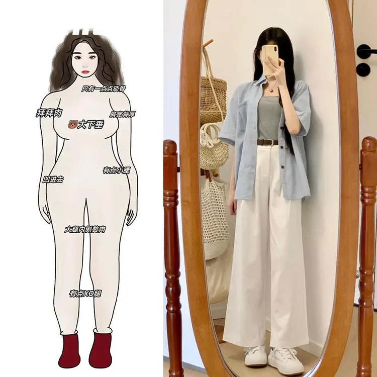 淳启初夏搭配一整套大码胖mm短袖衬衫阔腿裤子韩系减龄三件套装女