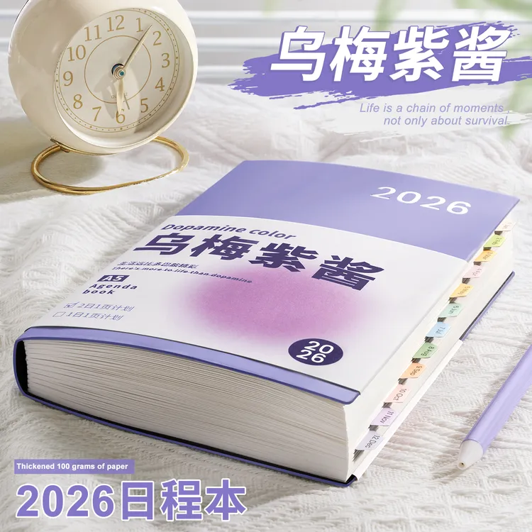 2025-26年日程本学习日志总结加厚内页护眼一日一页自律打卡365天