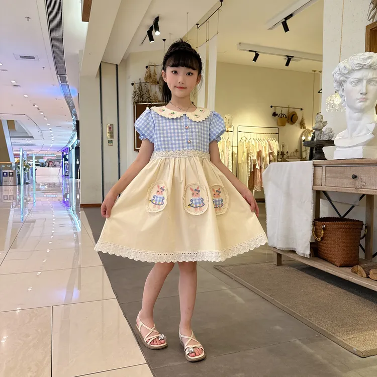 女童洛丽塔公主裙夏季2025新款小童女宝宝洋气甜美连衣裙度假风潮