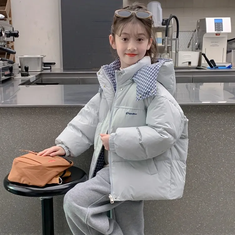 女童加厚棉服冬装外套2025新款洋气儿童装冬季棉袄大童双面穿棉衣