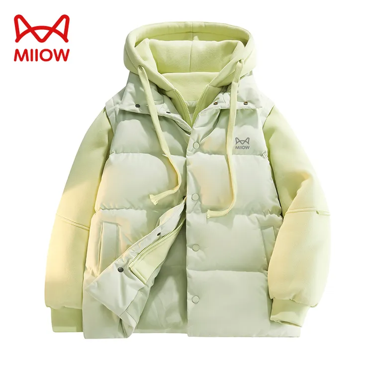 MIIOW CLASSIC/猫人经典棉服冬季潮牌情侣连帽宽松加厚保暖外套女